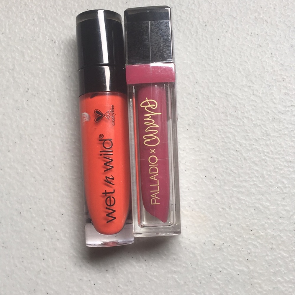 Two drugstore lippies in bright colors